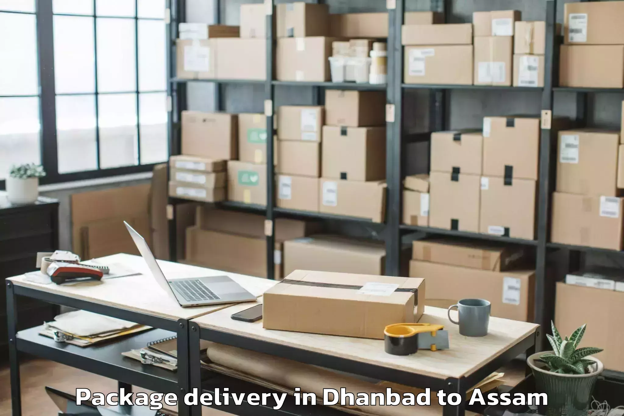 Easy Dhanbad to Pandu Package Delivery Booking